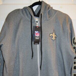 NWT Fanatics NFL New Orleans Saints Women's Plus Size 1X Zipper Hoodie Jacket